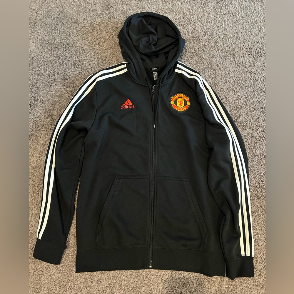 Adidas Manchester United zip up hoodie size L